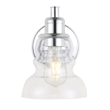 Manhattan Vintage Metal/Glass Industrial Rustic LED Vanity - JONATHAN Y